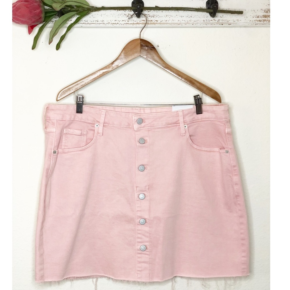 Old Navy Light Pink Jean Mini Skirt